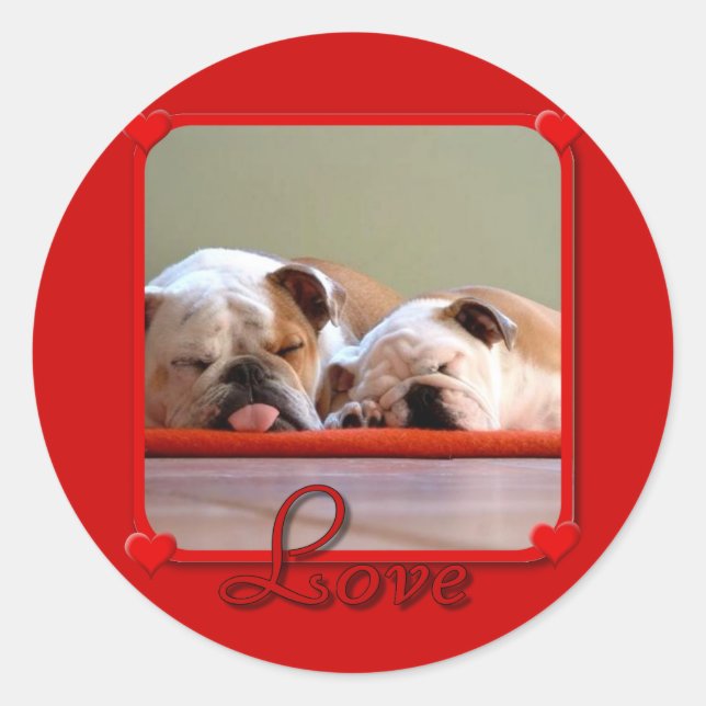 Love Bulldogs stickers (Front)