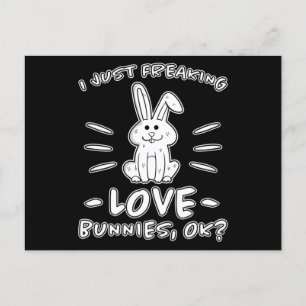 Love Bunnies Design Bunny Cute Rabbit Saying Gift Postcard
