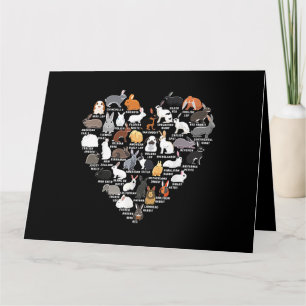 Love Bunnies Funny Rabbit Heart  Card