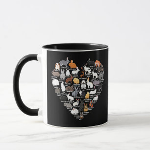 Love Bunnies Funny Rabbit Heart Mug