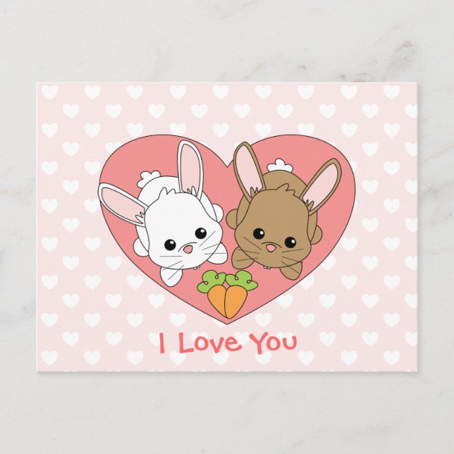 Love Bunnies Postcard (Front)