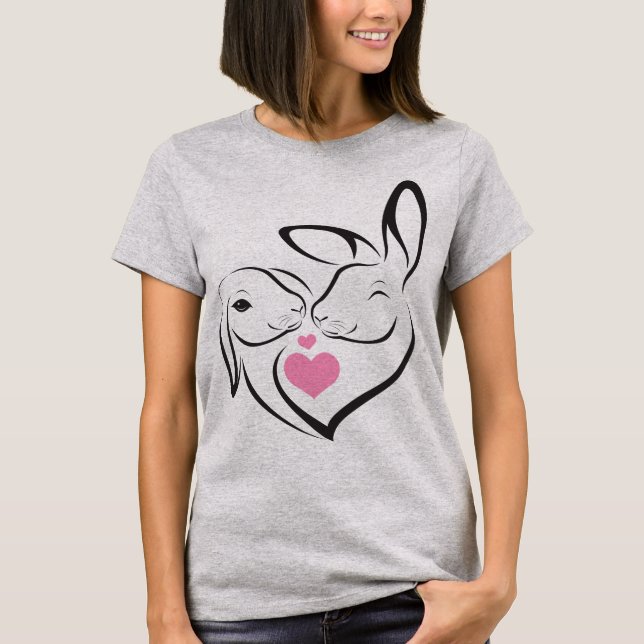 Love Bunnies Rabbit T-shirt (Front)