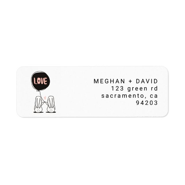 Love Bunnies | Return Address Label (Front)