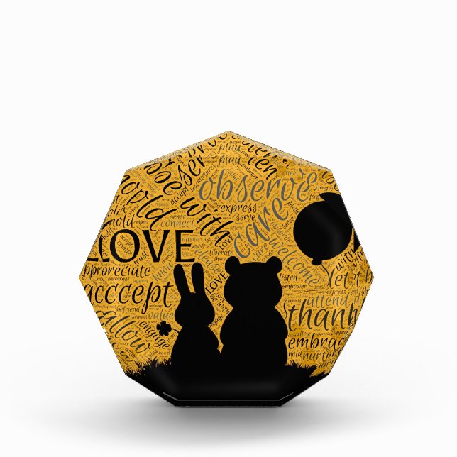 Love bunny acrylic award (Front)