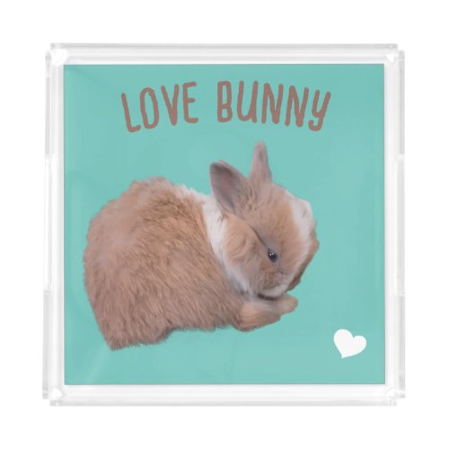 Love Bunny Acrylic Tray