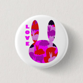 Love Bunny Badge Button