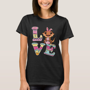 Love Bunny Bearded Dragon Eggs Hunting Happy Easte T-Shirt
