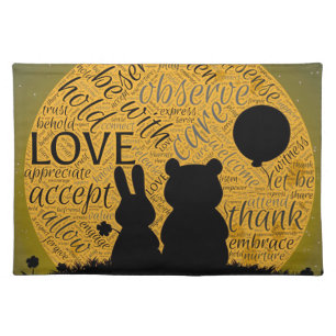 Love bunny cloth placemat