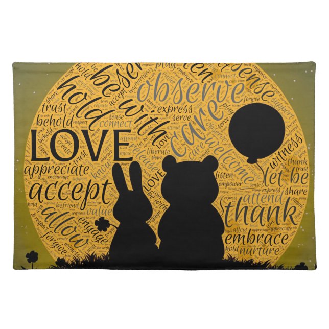 Love bunny cloth placemat (Front)