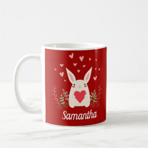 Love Bunny Custom Valentine's Day Coffee Mug