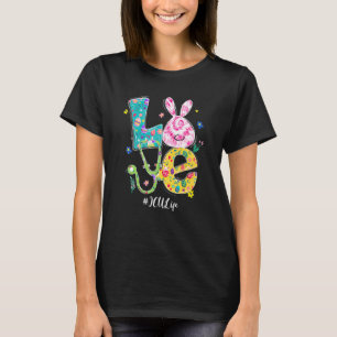 Love Bunny Icu Nurse Easter Day Nursing Stethoscop T-Shirt