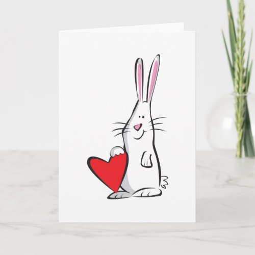 Love Bunny Valentine Holiday Card