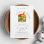 Love & Burgers Monogram I Do BBQ Engagement Party Invitation