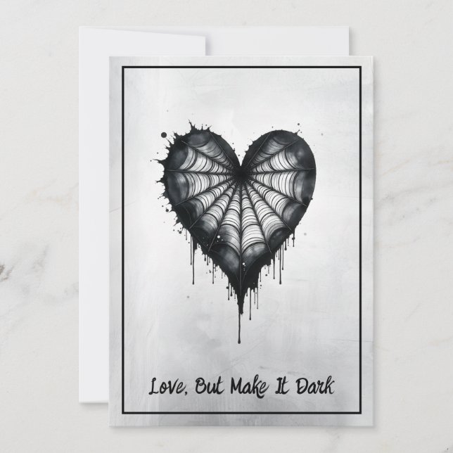 "Love but make it Dark" - Wednesday inspired Card (Front)