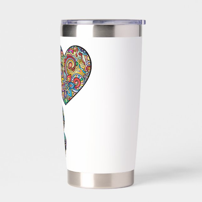 Love Butterflies water bottle tumbler (Left)