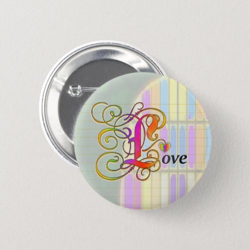 Love Button with Stained Glass Window