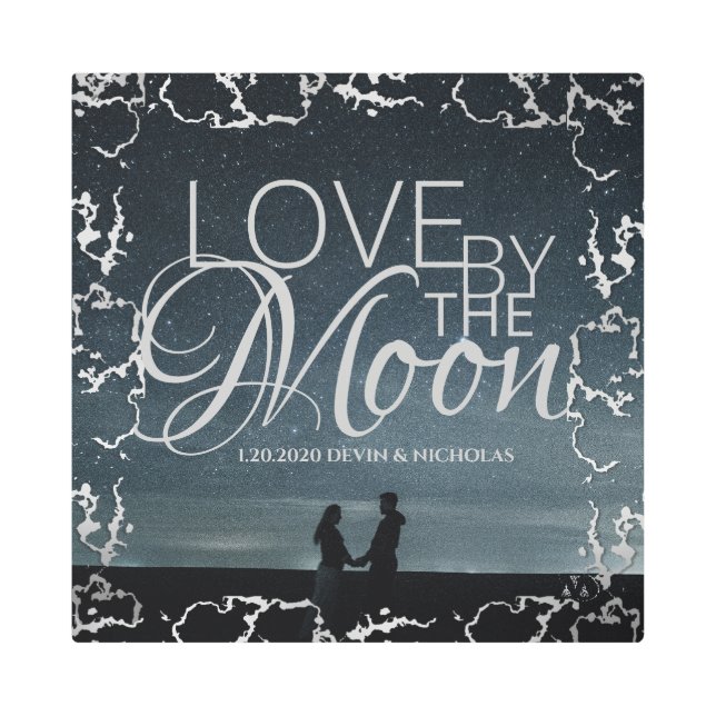 Love By The Moon Metalic Wall Art (Front)