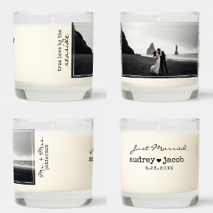 Love by the Seaside   Beach Wedding Photo Scented Candle