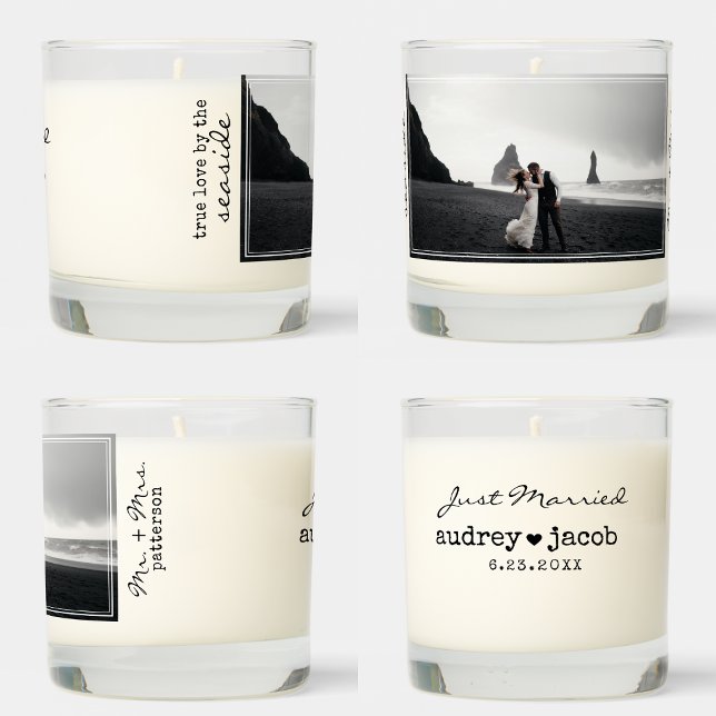 Love by the Seaside | Beach Wedding Photo Scented Candle (Creator Uploaded)