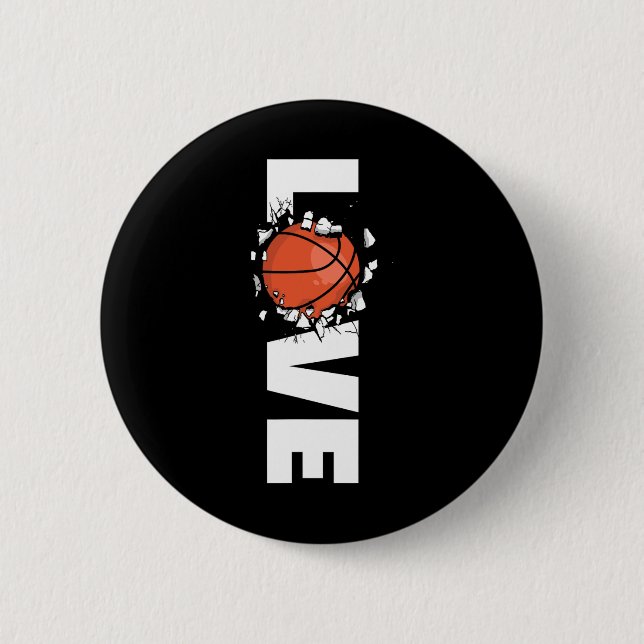 Love Bysketbyll 2  Button (Front)