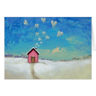 Love cabin cottage sweet fun art Staying Warm