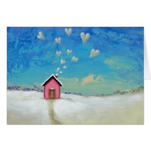 Love cabin cottage sweet fun art Staying Warm (Front Horizontal)
