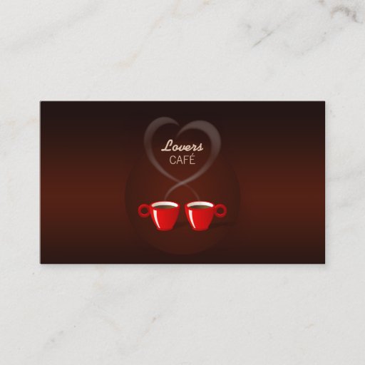 Customizable Love Cafe business card