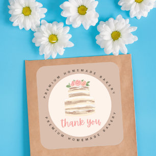Love Cakes Floral Wedding Cake Sticker
