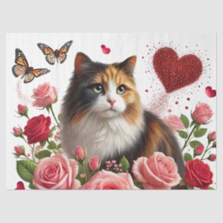 Love Calico Cats Valentine's Day 