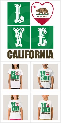 Love California Golden State Flag Heart