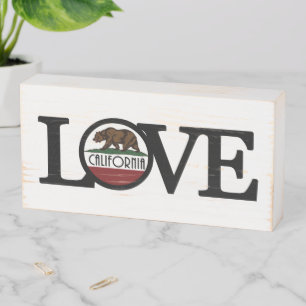 LOVE California Wooden Box Sign