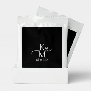 Love Calligraphy Initials Heart White B&W ID940 Margarita Drink Mix