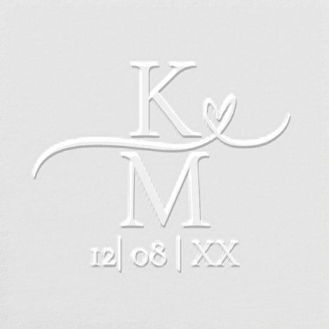 Love Calligraphy Initials Swash Black ID940 Embosser (Design)