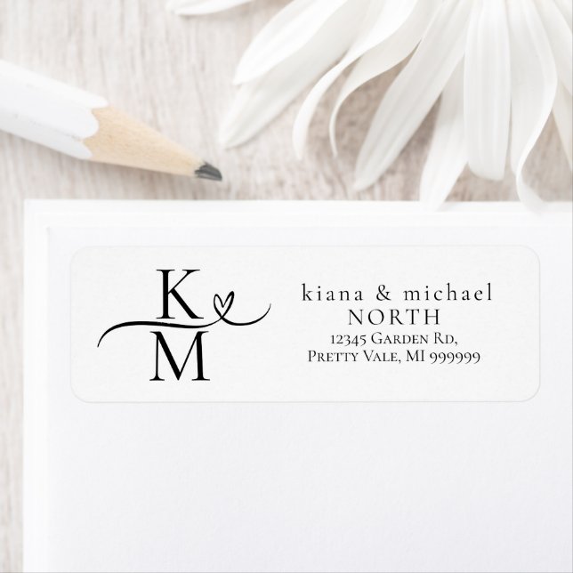 Love Calligraphy Initials Swash Black ID940 Label (Insitu)