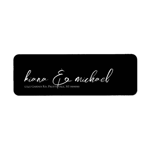 Love Calligraphy Names & Address White ID940 Label (Front)