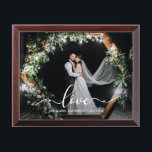 Love Calligraphy Script Wedding Photo Plaque<br><div class="desc">Love Elegant Calligraphy Script Wedding Photo Plaque</div>