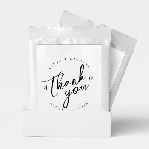 Love Calligraphy Thank You Hearts Black ID940  Margarita Drink Mix