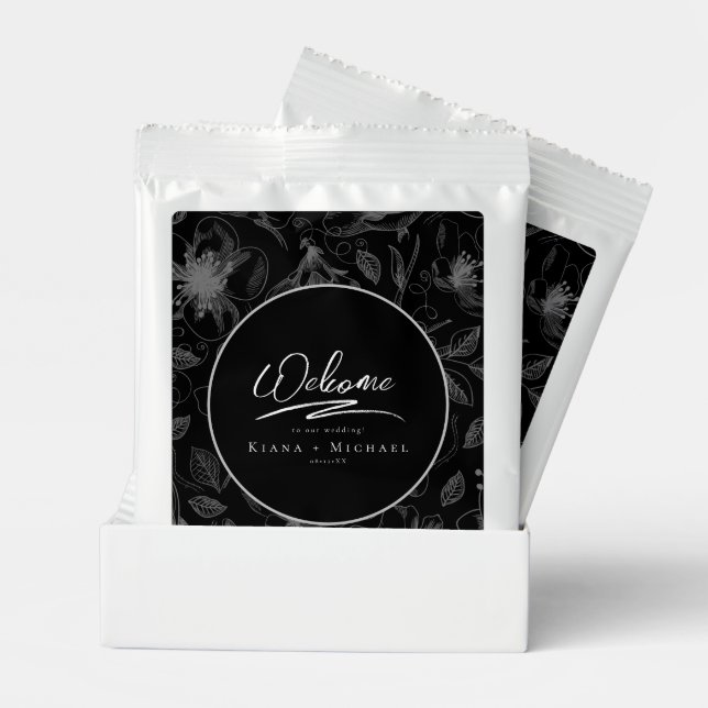 Love Calligraphy Wedding Floral Pattern Wht ID940 Margarita Drink Mix (Pair)