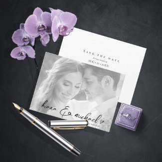 Love Calligraphy Wedding Photo B&W ID940