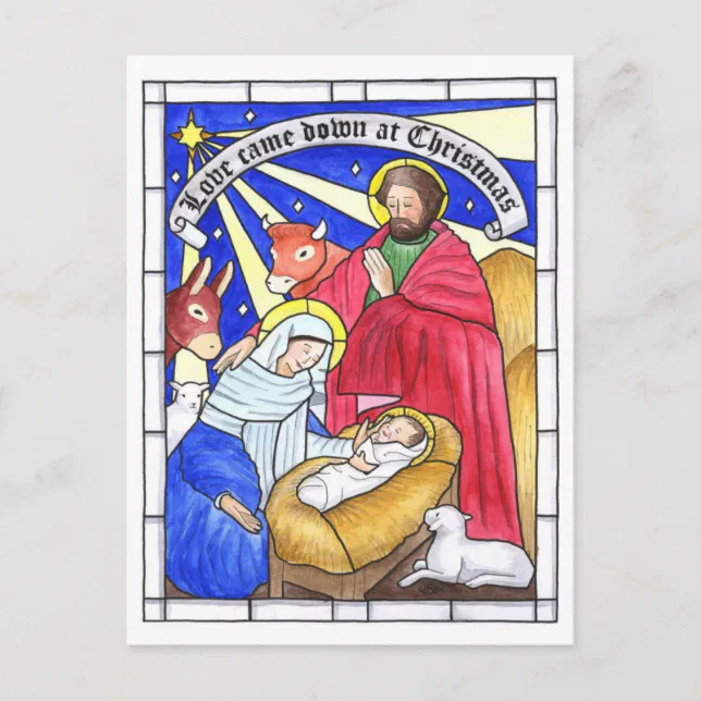 Love Came Down at Christmas Inspirational Postcard | Zazzle