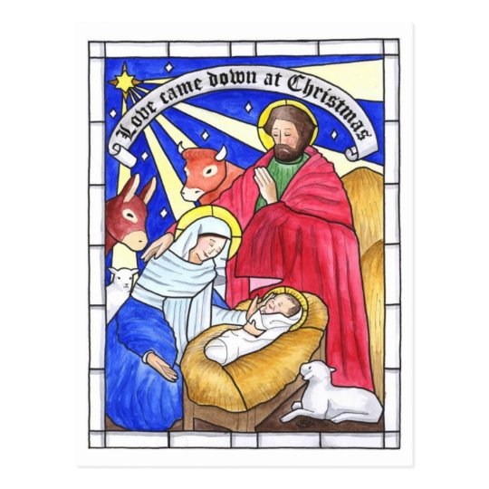 Love Came Down at Christmas Inspirational Postcard | Zazzle.com