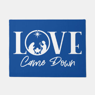 Love Came Down Nativity Christmas Doormat