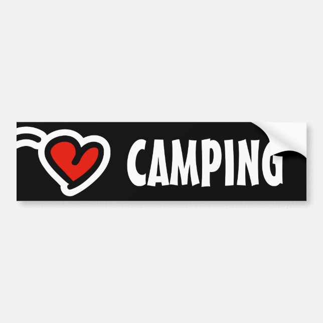 Love camping bumper sticker (Front)