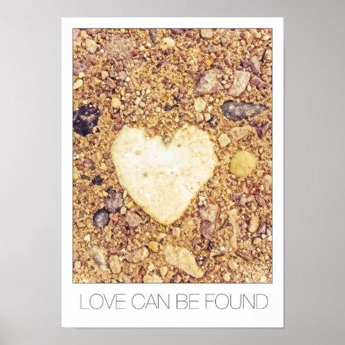 Love can be found heart rock poster
