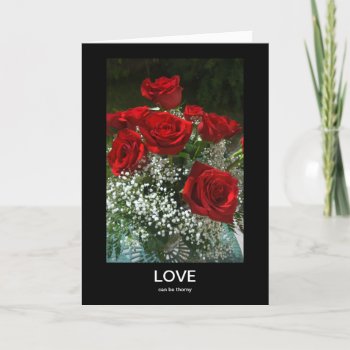 Love Can Be Thorny I'm Sorry Card by bluerabbit at Zazzle