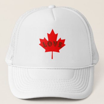 Love Canada Day Maple Leaf Hat by Lighthouse_Route at Zazzle