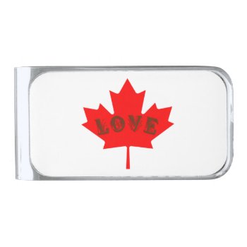 Love Canada Day Red Maple Leaf Money Clip by Lighthouse_Route at Zazzle