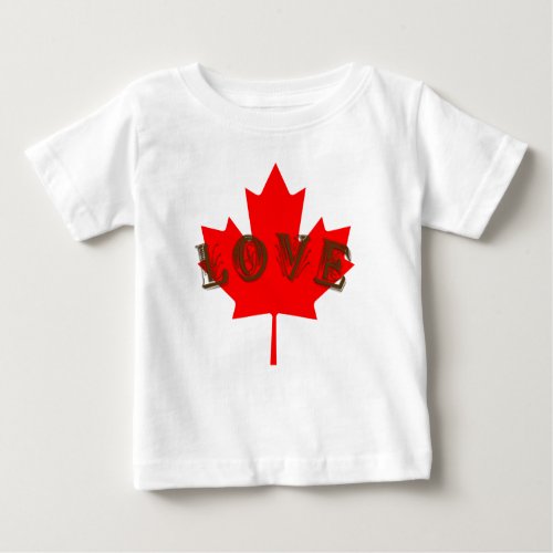 Love Canada Day red maple leaf shirt