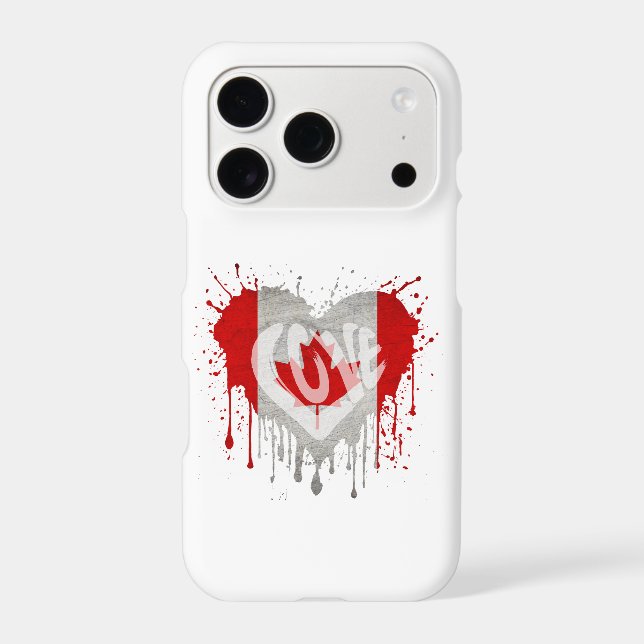 Love Canada Flag Iphone Case (Back)