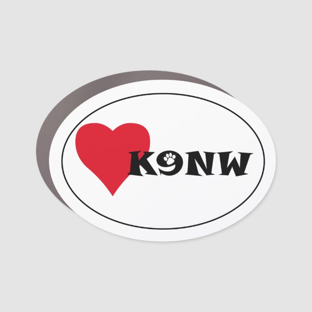 Love Canine Nose Work Car Magnet (Front)